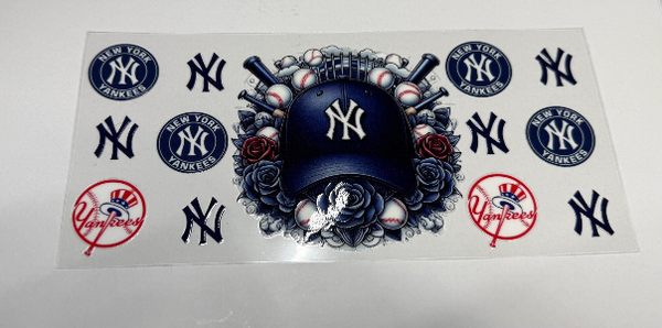 CUP WRAPS - YANKEES WITH ROSE
