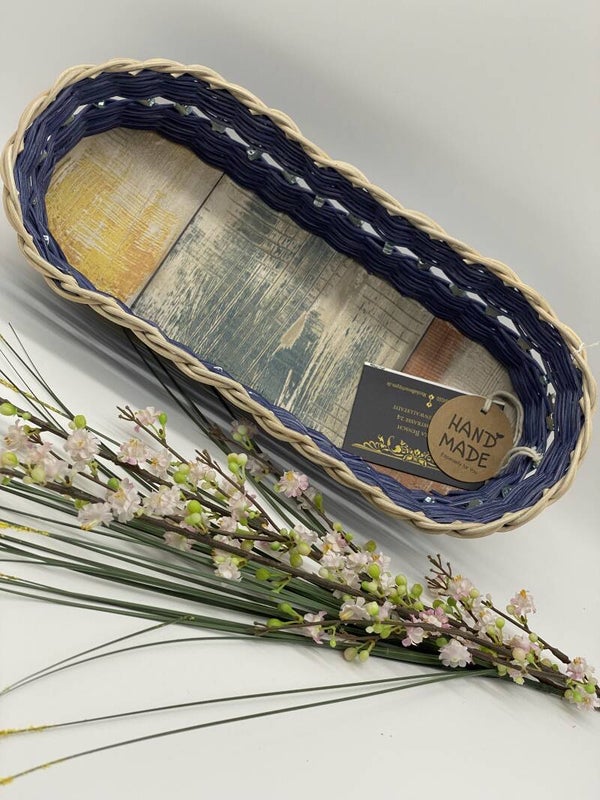 Baguette-Korb geflochten aus Peddigrohr