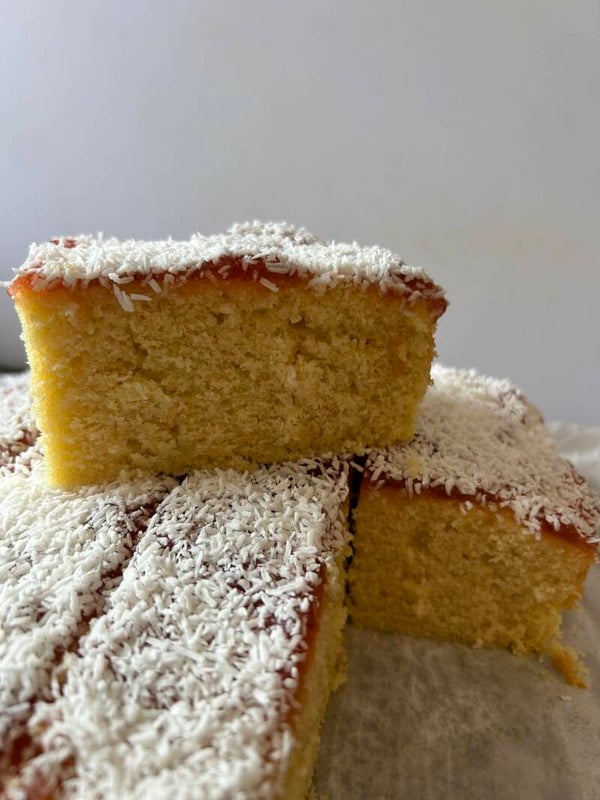 Raspberry Jam & Coconut Sponge