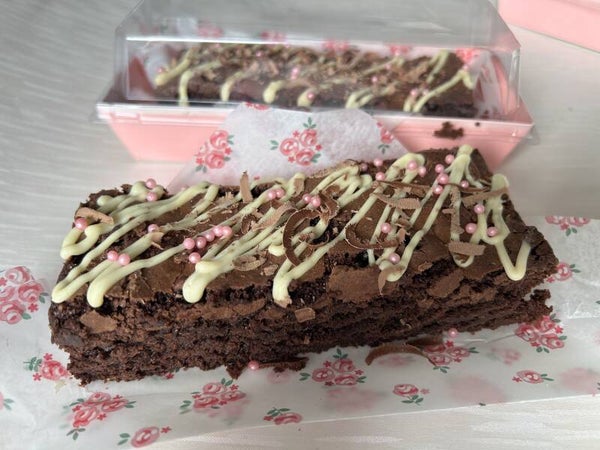 Large Sliced Chocolate Cake