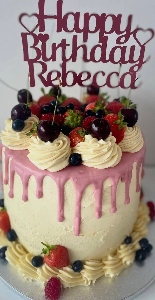 Fruit drip cake