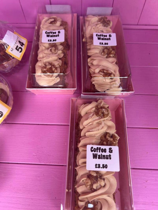 Coffee and walnut slice