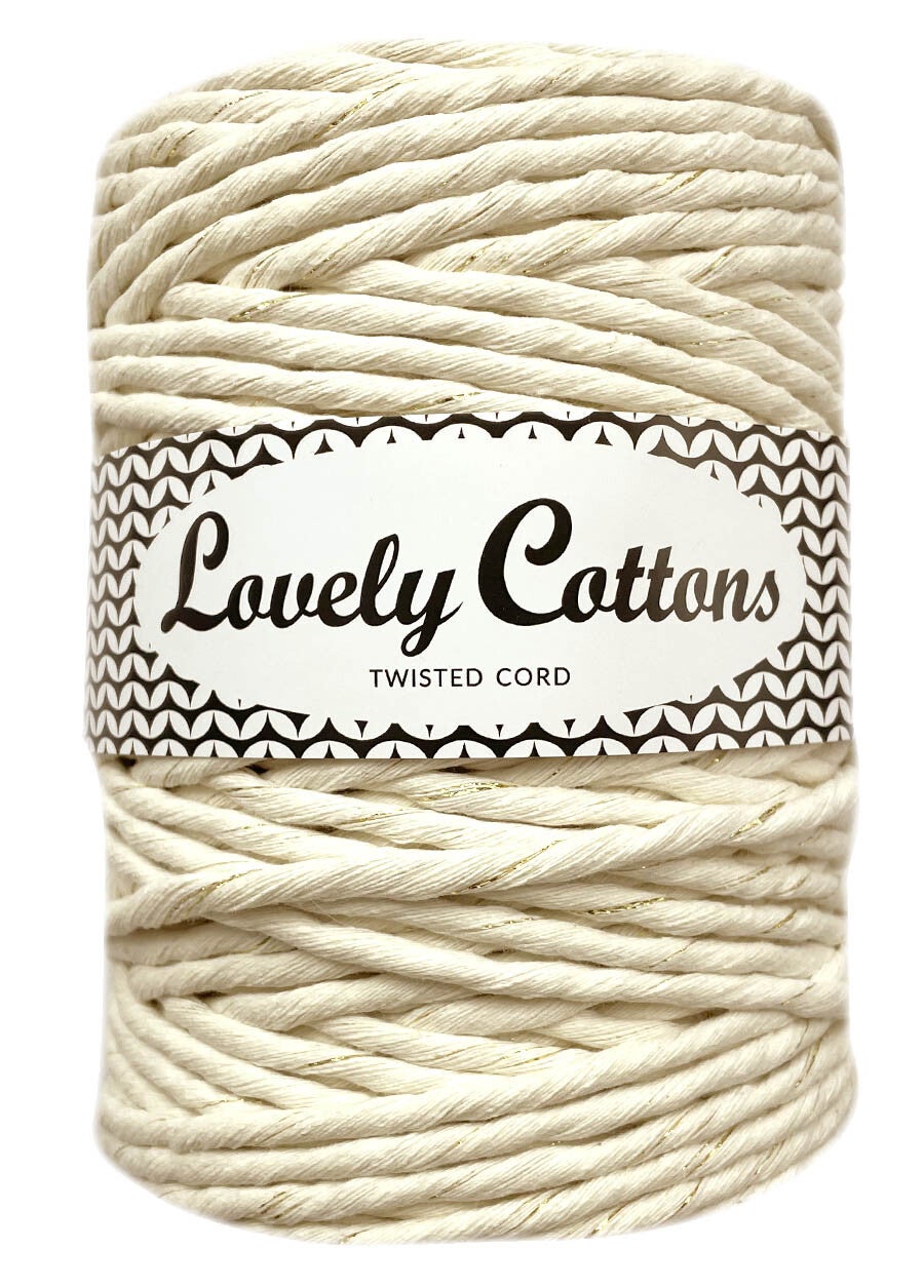 naturel met goud 5mm single twist