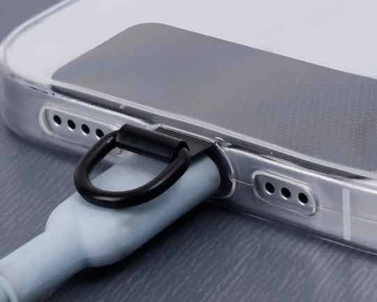 metalen plaatje voor telefoonkoord