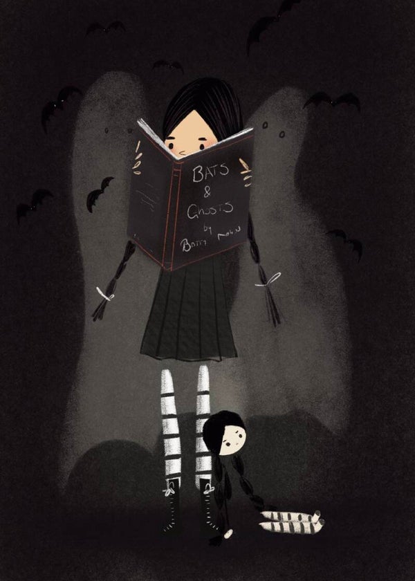Wednesday Addams inspired print