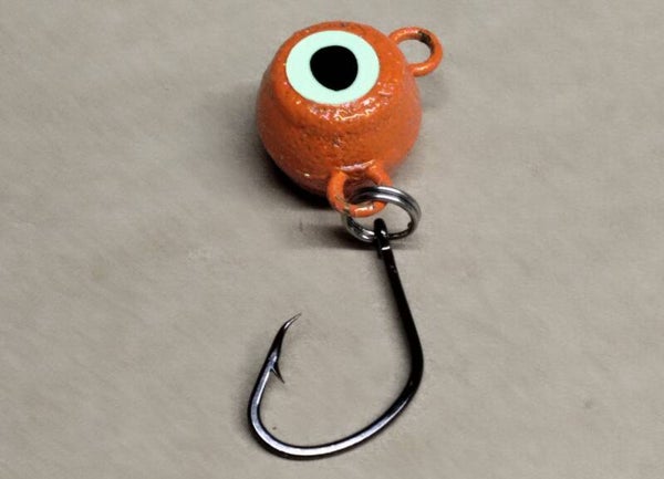 boat bait jig speckled orange 2oz eye colour will vary