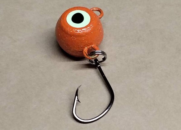 boat bait jig speckled orange 3oz eye colour will vary