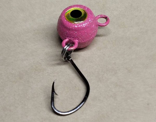 boat bait jig speckled pink 2oz eye colour will vary