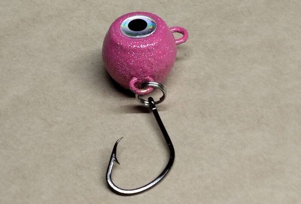 boat bait jig speckled pink 3oz eye colour will vary