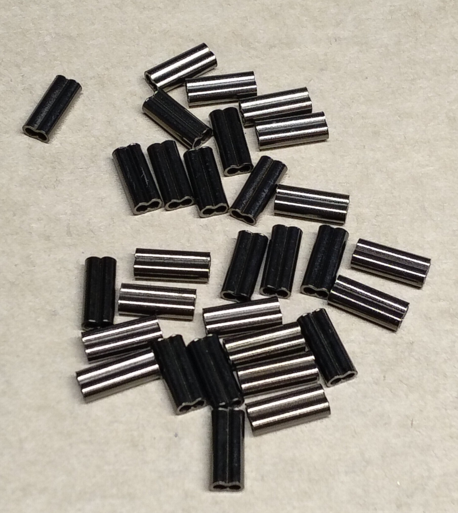 boat double copper crimps 2.2mm 30 pack