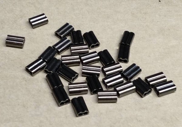 boat double copper crimps 2.3mm 30 pack