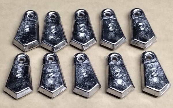 boat flat bank sinker 2/0oz pack of 10