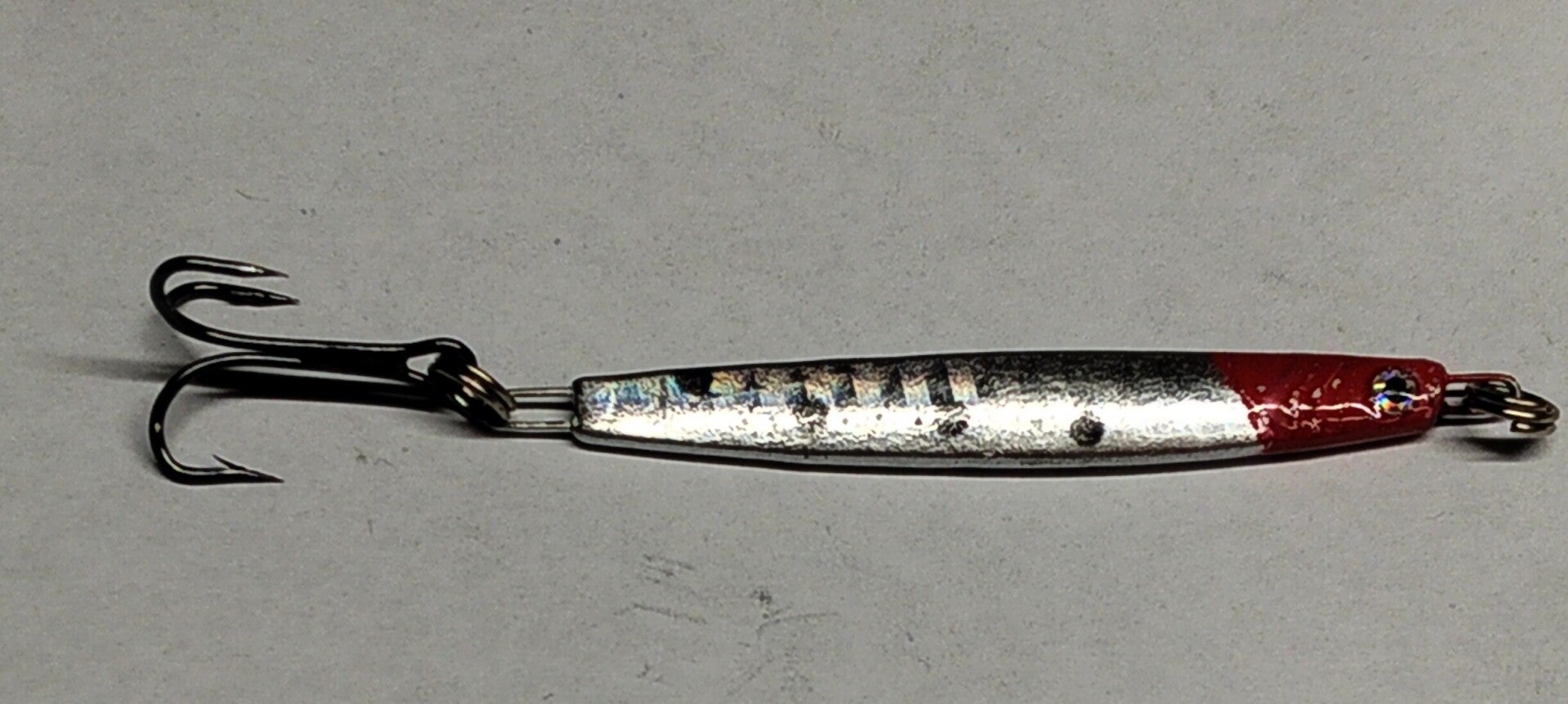 boat jig 11gms red silver