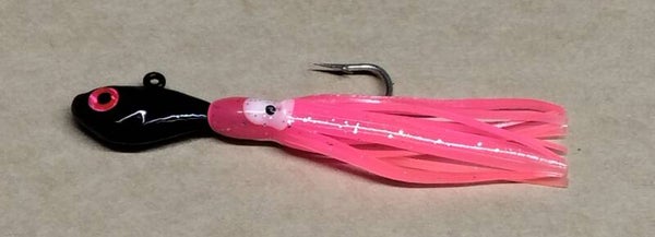 boat jig 18.5gms with  ramdom colour squid skirt black