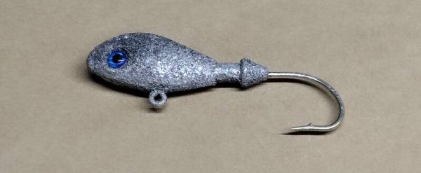 boat jig 55 gms speckled grey eye colour will vary