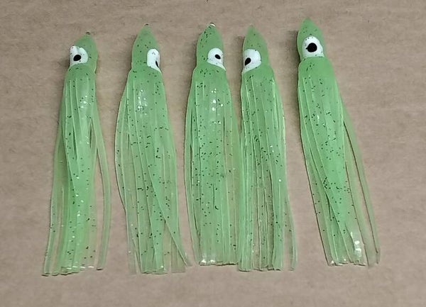 boat squid skirys 5 per pack can be used on jigs or droppers 105mm long