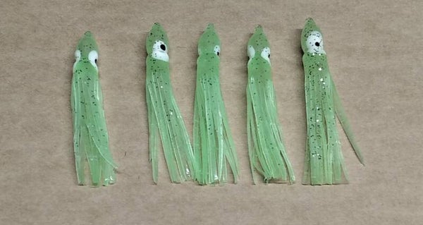 boat squid skirts 5 per pack can be used on jigs or droppers 65mm long