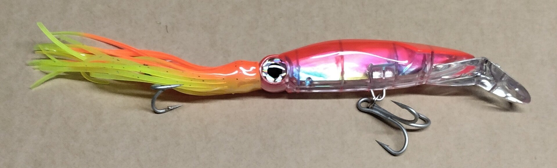 boat trolling lure pink orange 40gns 230mm long