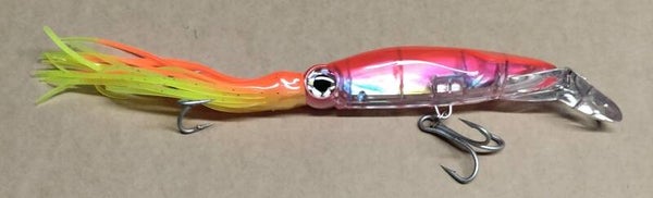 boat trolling lure pink orange 40gns 230mm long