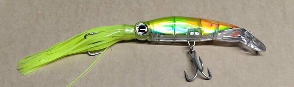 boat trolling lure yellow orange 40gms 230mm long