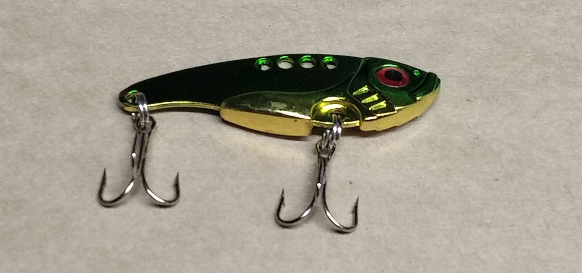 canal trout lure green gold 10gms
