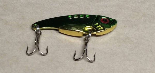 canal trout lure green gold 10gms