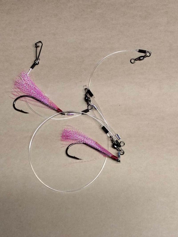 cod flasher rig pink with sinker clip