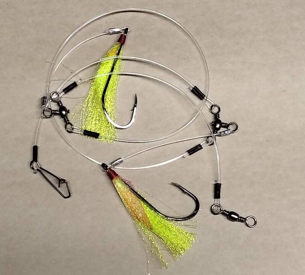cod flasher rig yellow with sinker clip