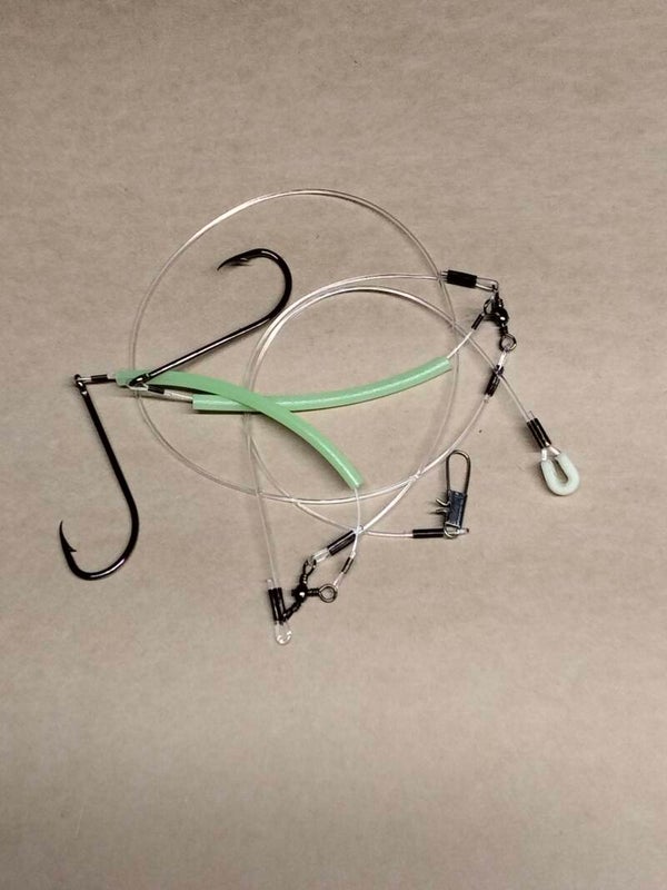 cod rig 2 hook 7.0 green with sinker clip