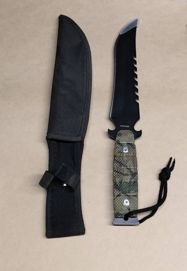 hunting knife (green)