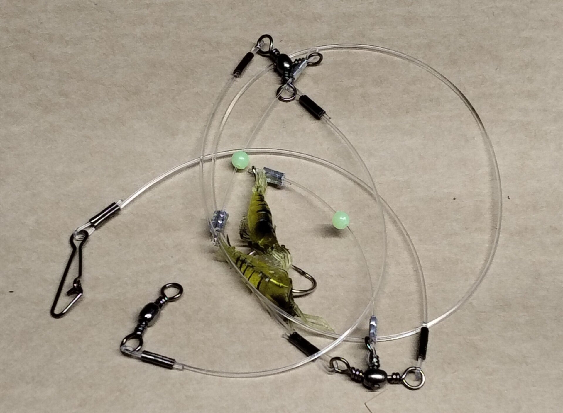 shrimp rig 2 hook with sinker clip