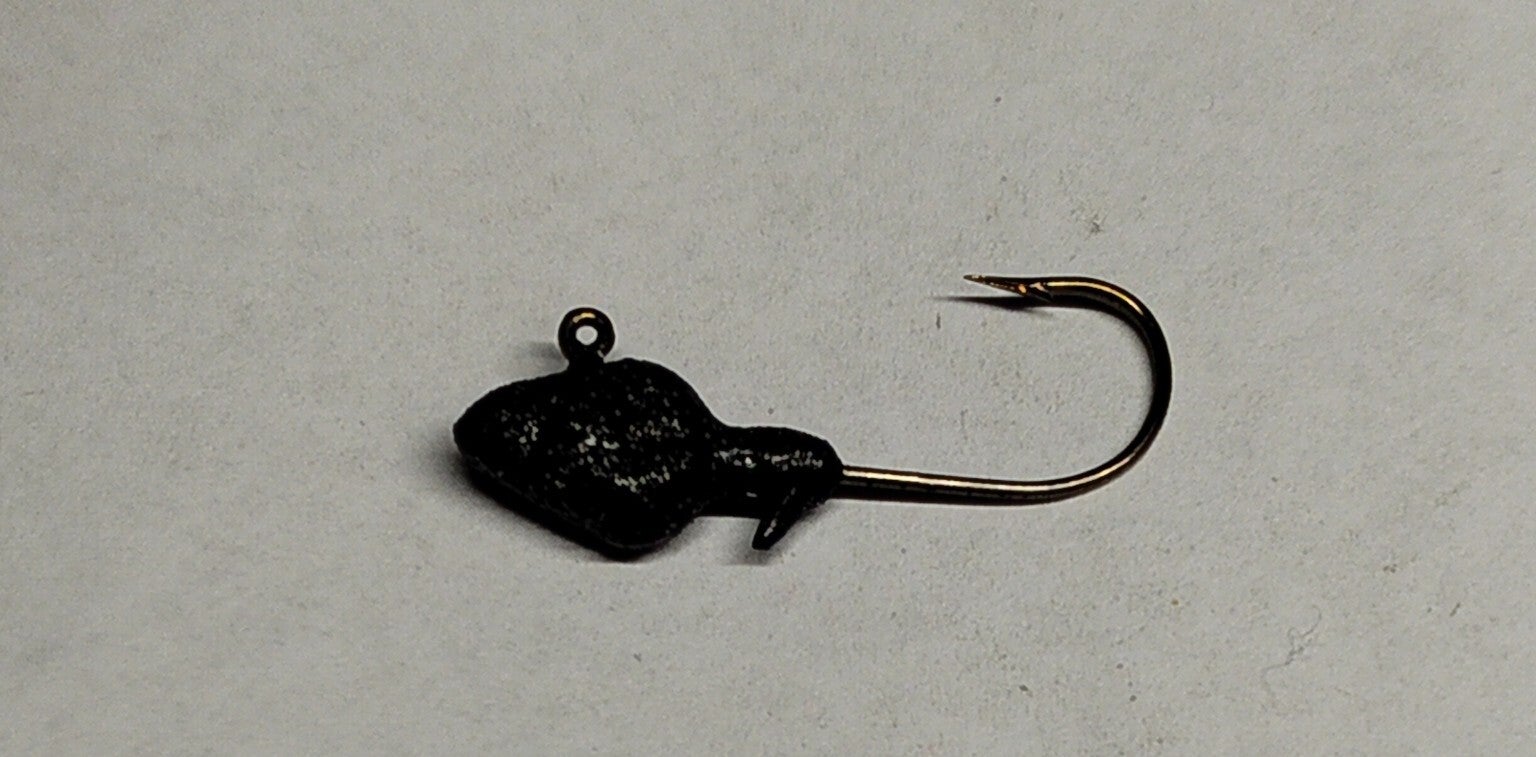 minnow trout jigs 4.4 gms speckled black