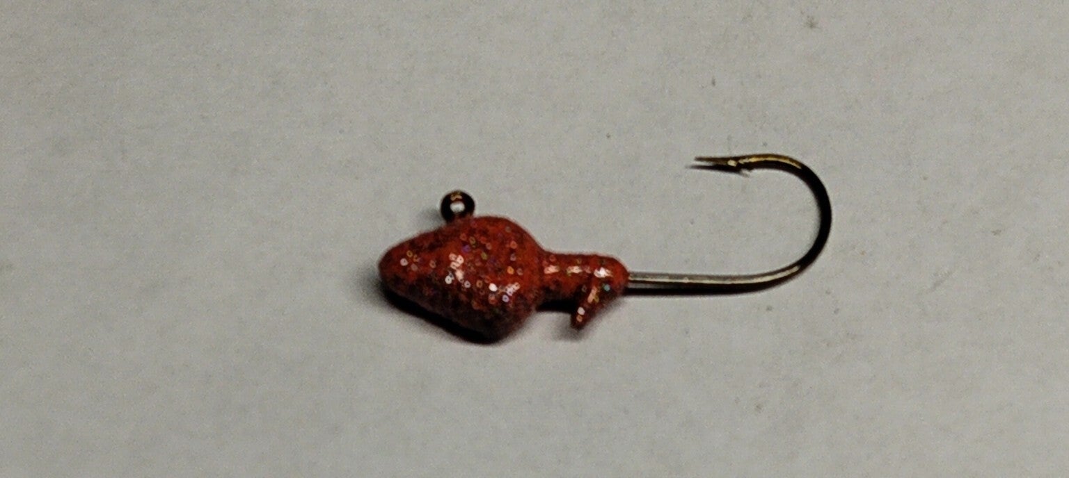 minnow trout jig 4.4gms speckled orange