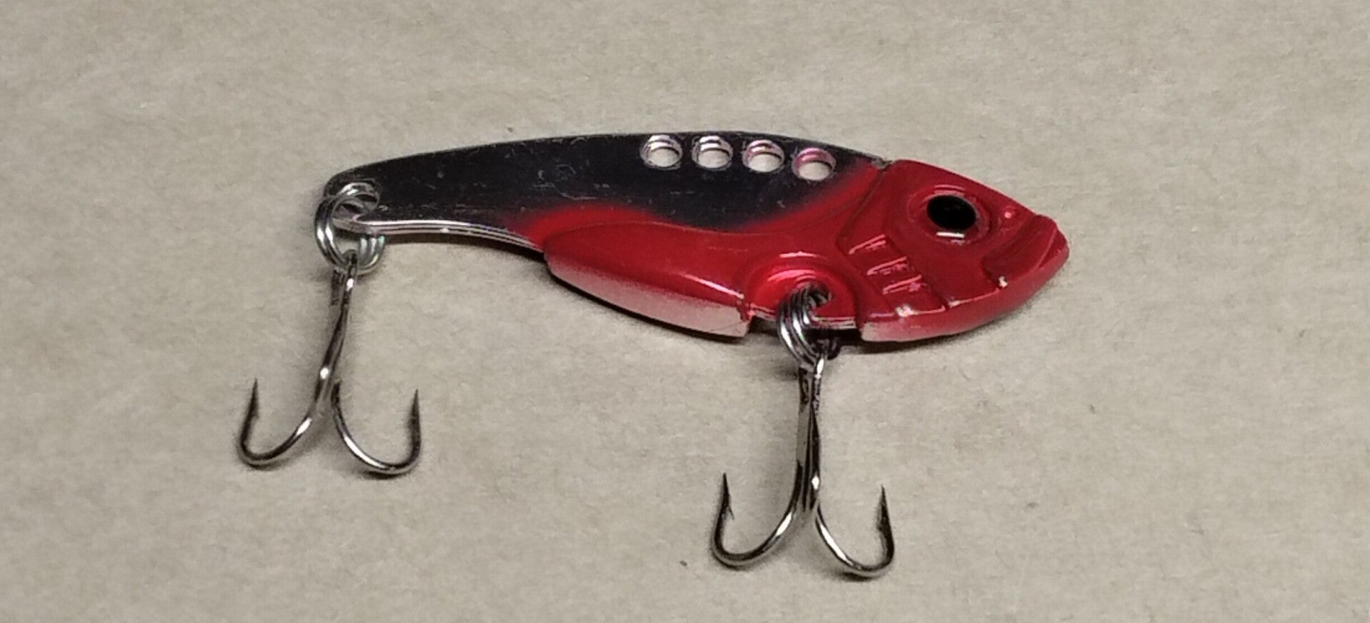 trout canal lures red silver 10gms