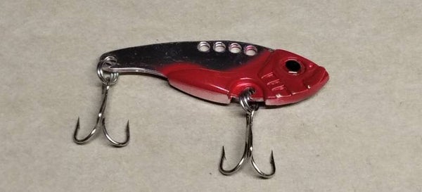 trout canal lures red silver 10gms
