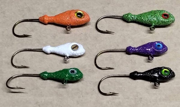 trout jig pack random colours and sizes pack of 6