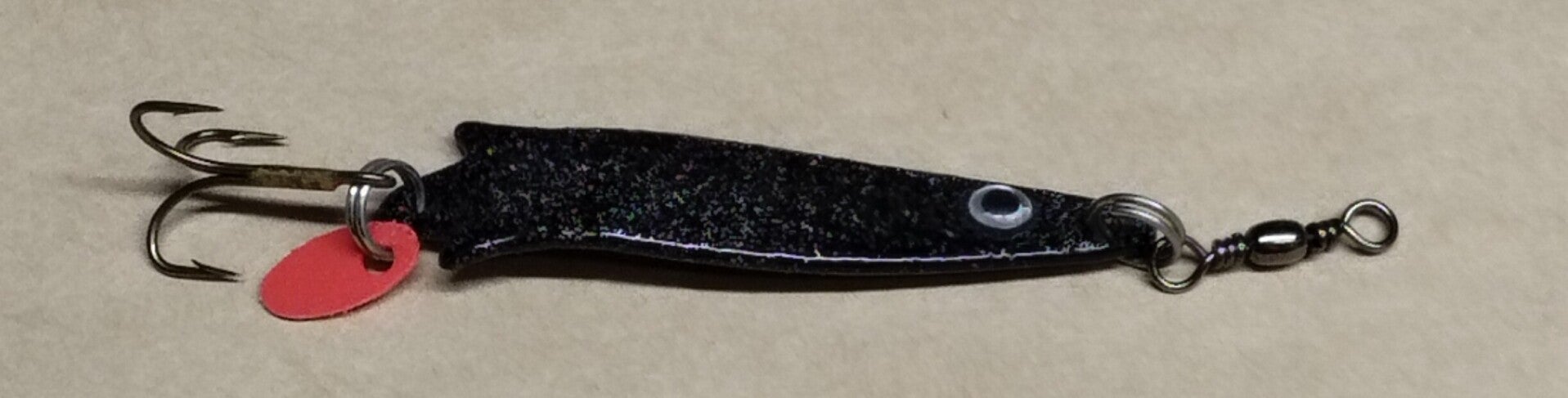 trout toby lure speckled black 10gms