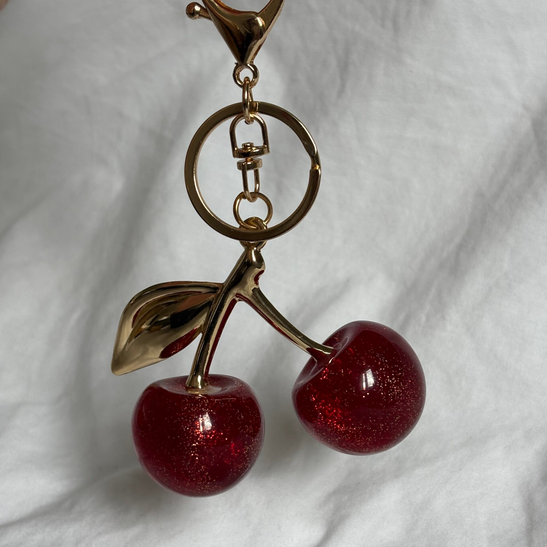 Porte clef cerise