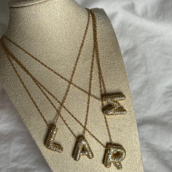Collier Initial strass