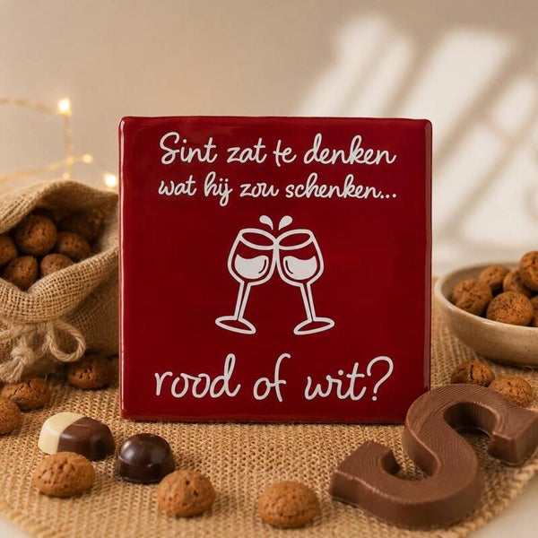 Tegeltje - sint zat te denken