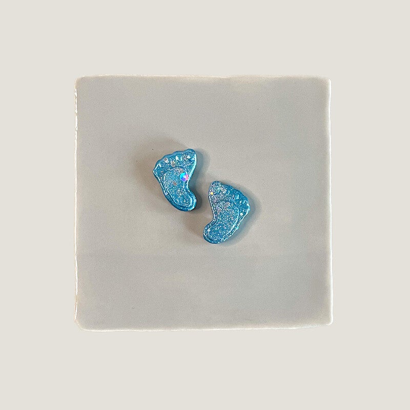 Tegeltje 3D - voetjes blauw