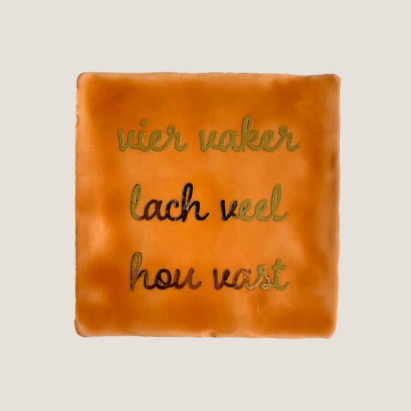Tegeltje - vier vaker, lach veel, hou vast