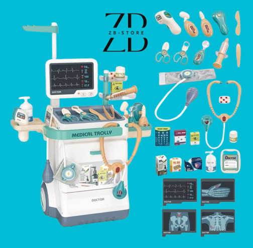 Doktertrolley  Speelgoed – 26-delige set