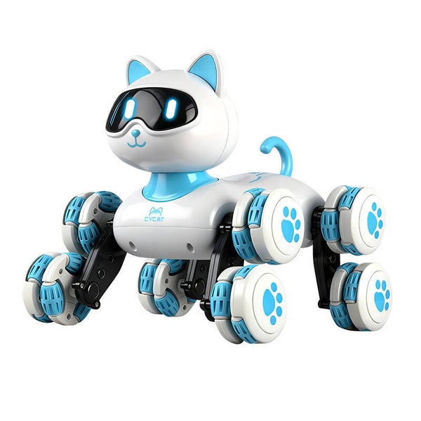 Bestuurbare Robotkat Smart Cat – 8 Wielen – 360° RC Stuntkat – Licht & Geluid – Oplaadbaar