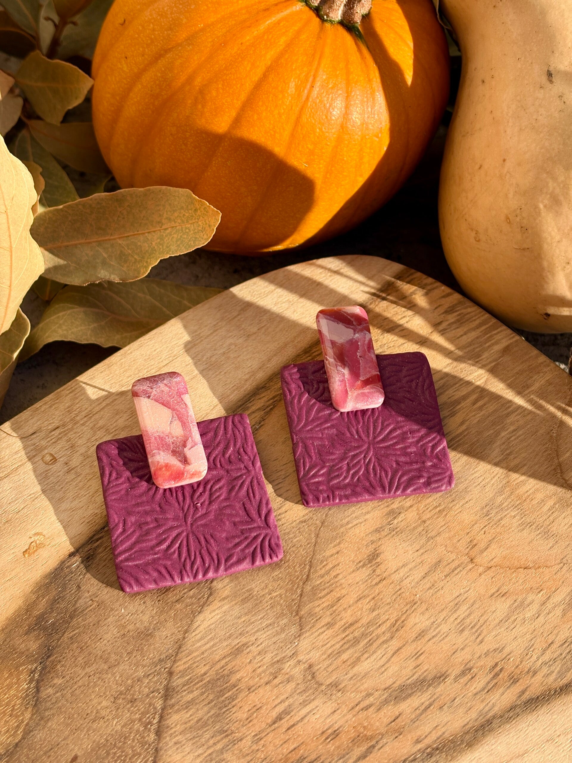 Boucle d’oreille automne