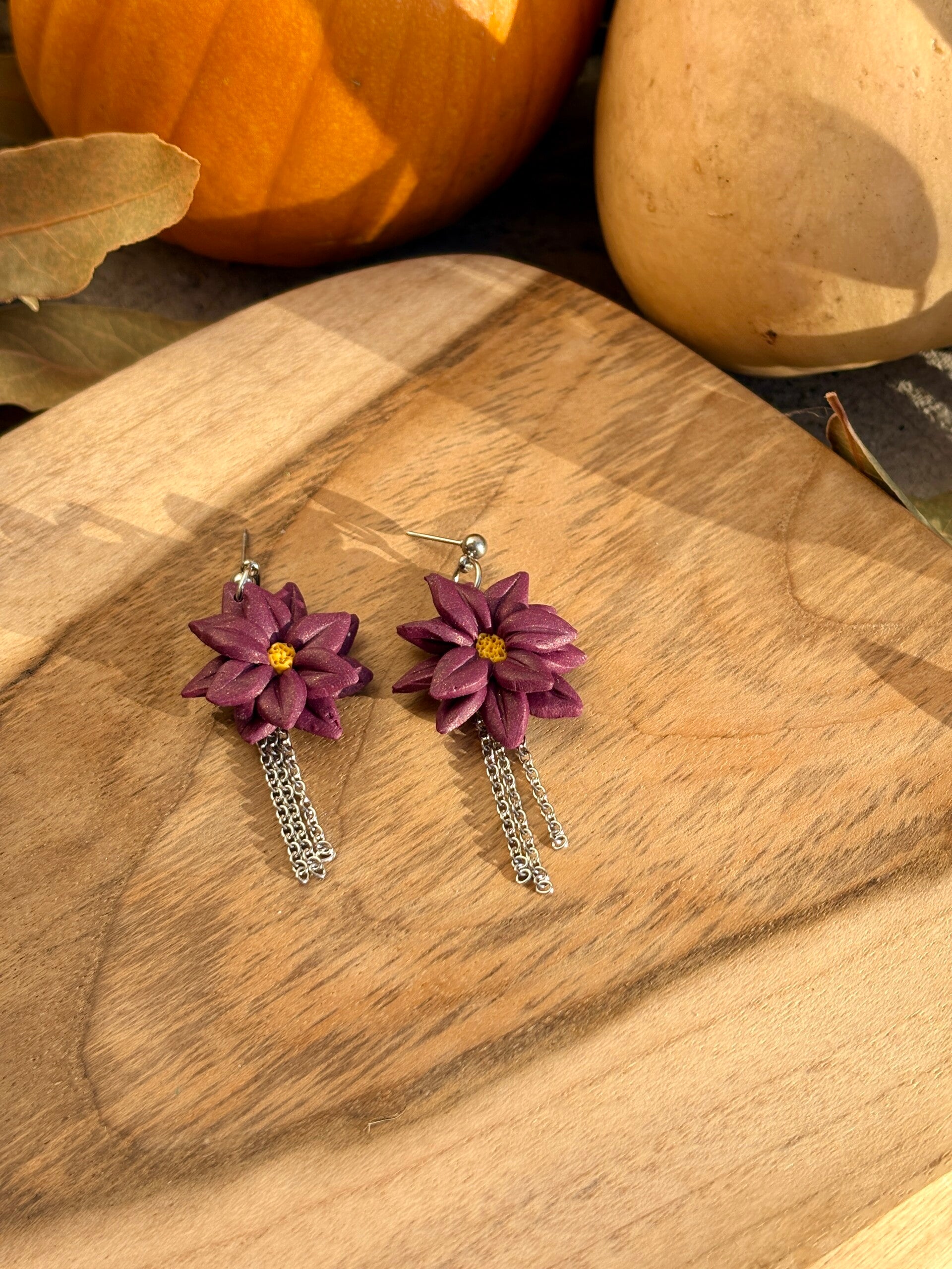Boucle d’oreille automne