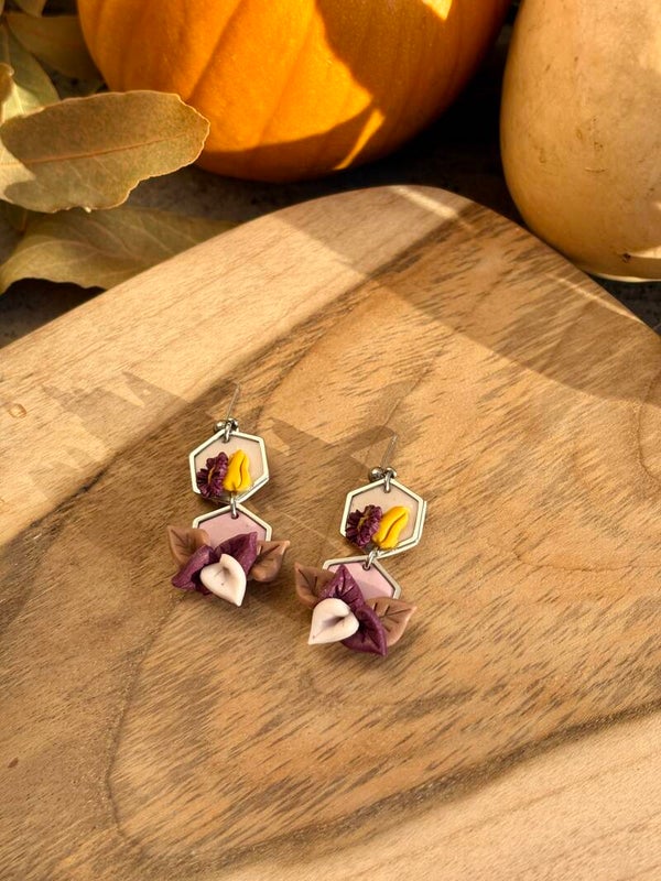 Boucle d’oreille automne