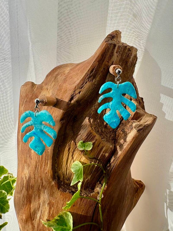 boucle d'oreille Monstéra