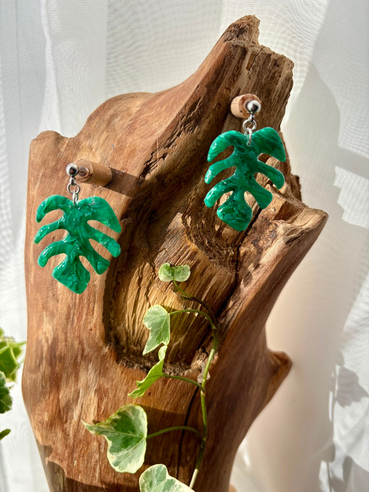 boucle d'oreille Monstéra