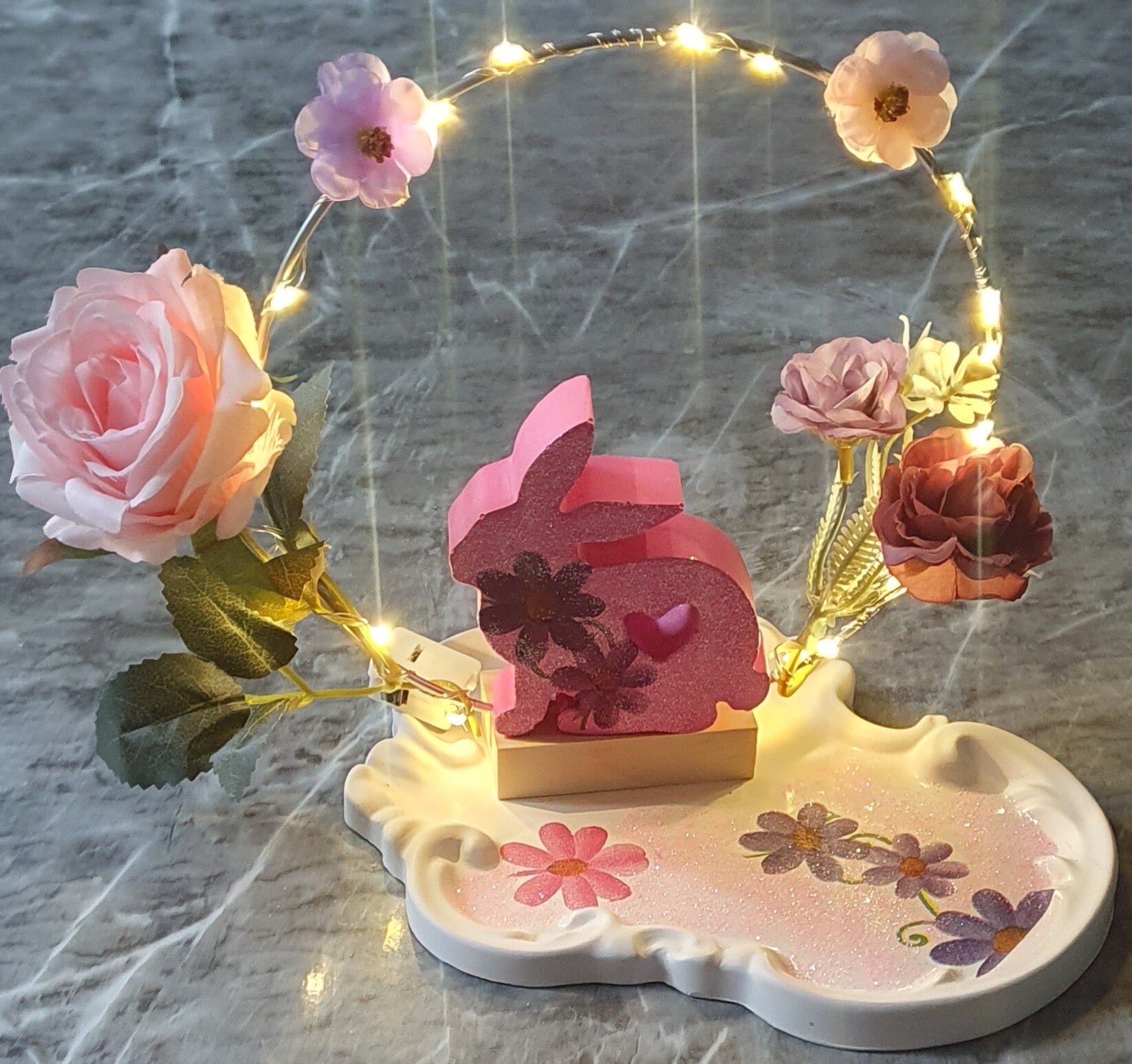 Blumen Leuchtbogen Hase